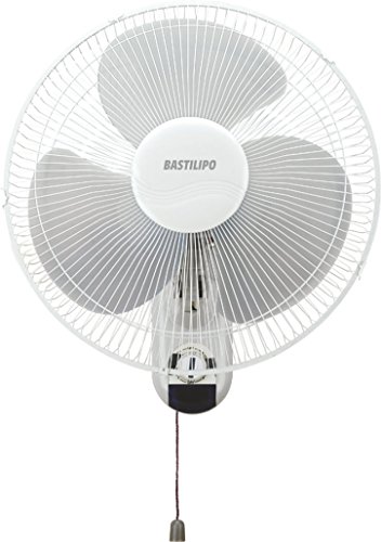 Bastilipo Mar Menor Ventilador de Pared, 45 W, Plástico, 3 Velocidades, Blanco