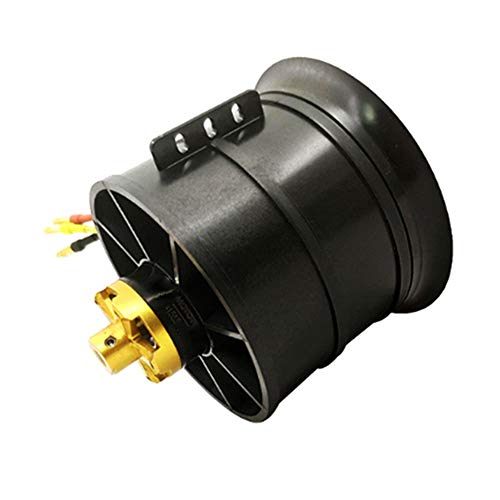 BESTSOON Accesorios RC Drone 90mm 12 Cuchilla 8S sacó el Polvo del Ventilador Fed Conjunto con 1200KV Motor for el Aeroplano de RC del Recambio de ala Fija (Color : Negro, tamaño : 37mm)