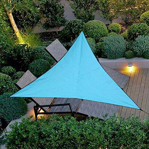 Bluelliant Toldo a Vela Exterior Triangular Camping De Playa Horizontal Impermeable Jardín Sombra Universal Terraza, Azul