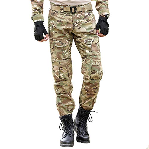 BWBIKE Pantalones Tácticos Militares para Hombres con Rodilleras Pantalones De Trabajo De Combate