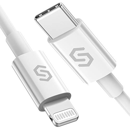 Cable de carga Syncwire USB C a Lightning, 1 m [Certificado Apple MFi] Tipo C Lightning Cable de carga soporta Power Delivery Carga rápida para Apple iPhone 11 Pro Max XS Max XS XR X 8 8 Plus y más