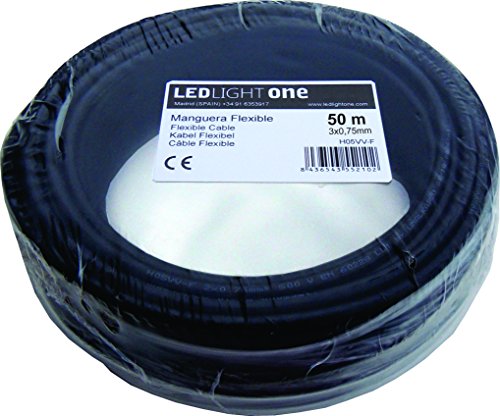 Cable H05VV-F Manguera 3x0,75mm 50m (Negro)