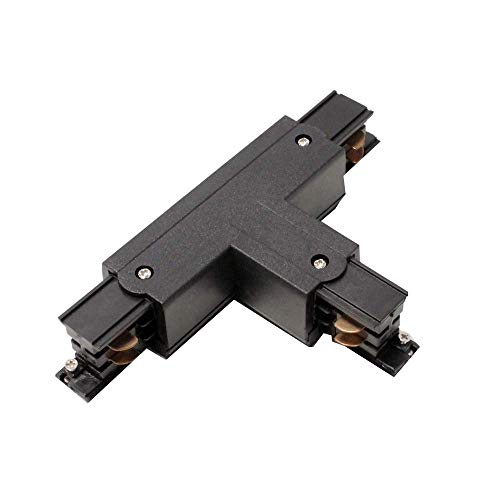 Cablematic - Unión empalme triple para carril rail de luz de techo 3-via negro