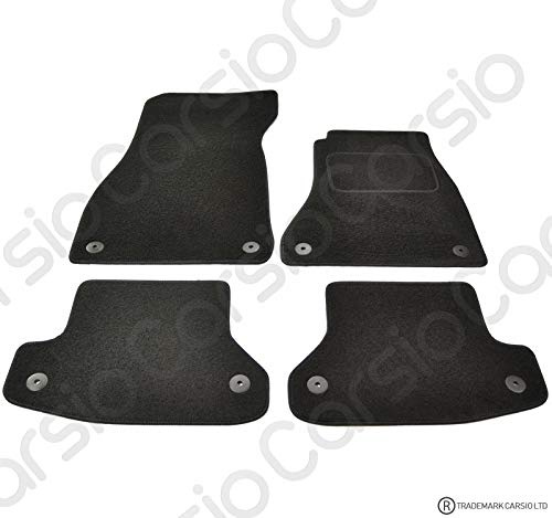 Carsio Carp-cut-4036-(55 x 8) Alfombrillas Negras a Medida para Audi A5 Coupe a Partir de 2017 – Juego de 4 Piezas