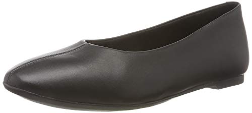 Clarks Chia Violet, Bailarinas Mujer, Negro (Black Leather Black Leather), 39 EU