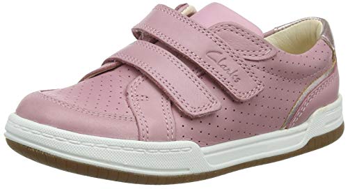 Clarks Fawn Solo T, Zapatillas Niñas, Piel Rosa Claro, 21 EU