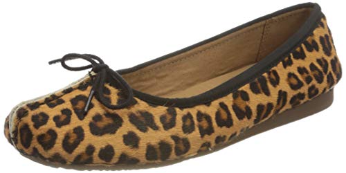 Clarks Freckle Ice, Zapatos Tipo Ballet Mujer, Pony Leopardo PRT, 37 EU