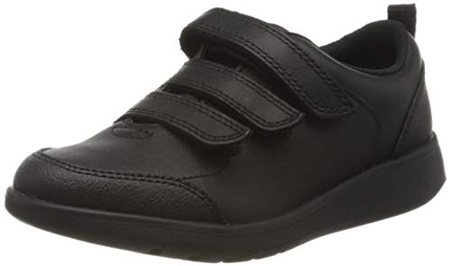 Clarks Scape Sky K, Zapatillas Niños, Negro (Black Leather Black Leather), 28 EU