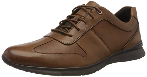 Clarks Un Tynamo Tie, Zapatos de Cordones Brogue Hombre, Marrón (Tan Leather Tan Leather), 43 EU