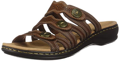 Clarks Women's Leisa Grace Sandal, Brown Mult, 7 W US