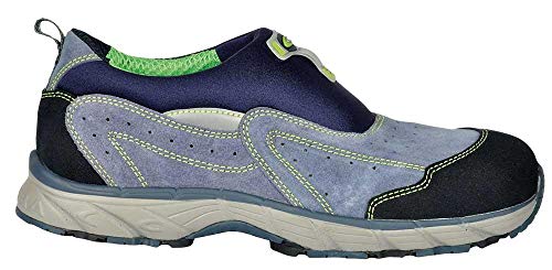 Cofra JV042-000 - Zapatos de seguridad S1P Obra Nueva cielo volando, zapatillas sin cordones o velcro talla 44