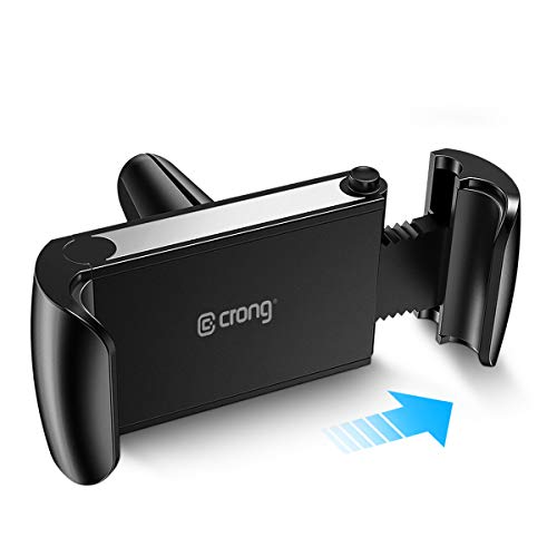 Crong Universal Smart Car Holder - Soporte Universal para Coche para Smartphone de 4 a 6,7" (máx. 85 mm de Ancho), Color Negro