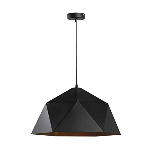 CSSYKV Araña Minimalista Moderna Americana Pantalla De Metal Negra Luz Geométrica E27 Iluminación Ajustable De Una Sola Cabeza para Restaurante Cocina Dormitorio Bar Lámpara De Techo 46cm