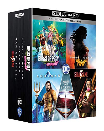 DC Universe - Coffret 5 films : Birds of Prey et la fantabuleuse histoire de Harley Quinn + Shazam! + Aquaman + Wonder Woman + Man of Steel [Francia] [Blu-ray]