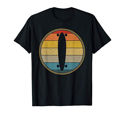 Diseño de skate de tablero largo retro vintage Camiseta