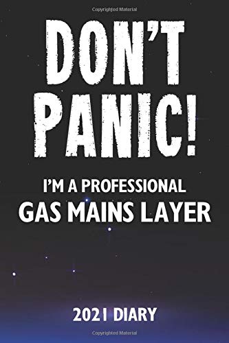 Don't Panic! I'm A Professional Gas Mains Layer - 2021 Diary: A funny work planner gift for a hard working Gas Mains Layer