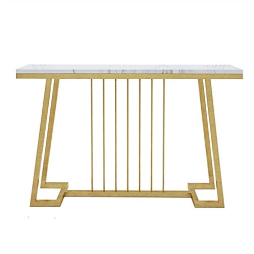 DYecHenG Mesa de Consola Sala de Estar de la Mesa de Porche Minimalista Moderna contra el Mueble de marmol de marmol de Pared. para Pasillo de Entrada (Color : Gold, Size : 80x30x83cm)