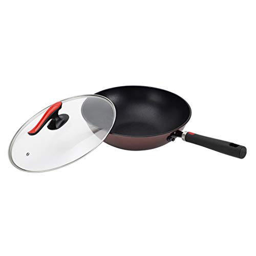 DYXYH Wok chino tradicional de hierro Wok antiadherente Wok cocina de inducción utensilios de cocina de hierro para estufa de Gas