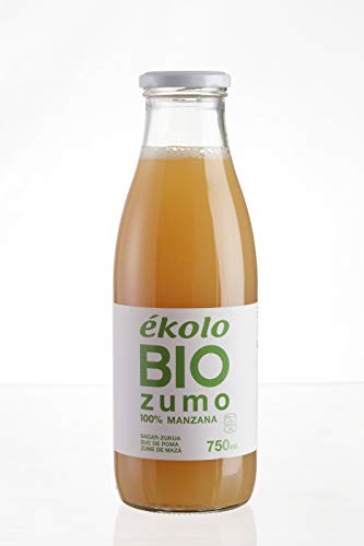 ÉKOLO Zumo de Manzana Ecológico, 100% Exprimido, 6 Botellas x 750 ml, 4500 ml