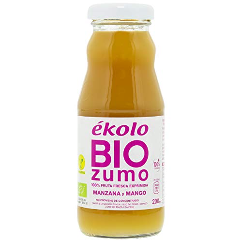 Ekolo  Zumo De Manzana Mango Ecológico, 100% Exprimido, 12 Botellas * 200Ml   2400 ml