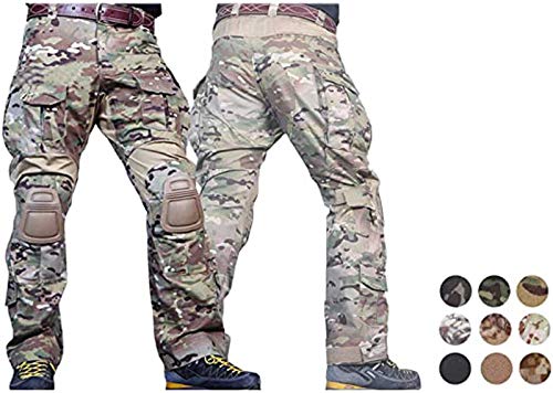 Elite Tribe Emerson Airsoft Combate Táctico Pantalones Caza Gen3 Pantalones con Rodillera (Multicam Black, Medium)