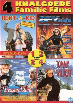 Family Films Collection - 4-DVD Box Set ( Rent-a-Kid / Treasure Island / Spy Kids / Tommy and the Wildcat (Poika ja ilves) ) [ Origen Holandés, Ningun Idioma Espanol ]