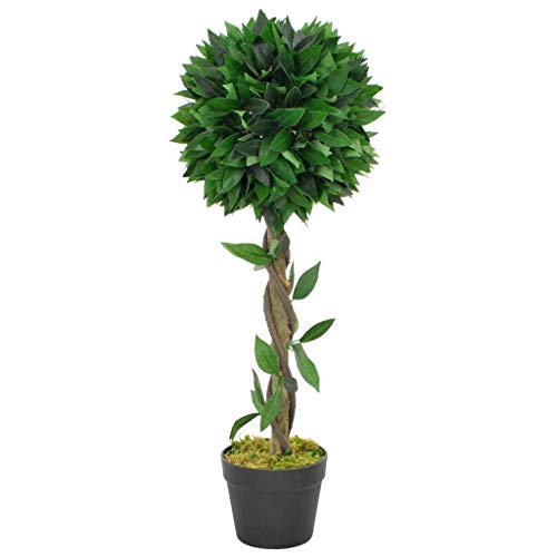 Festnight Planta Artificial Árbol de Laurel con Macetero Decoración Hogar Artificial Planta 70 cm