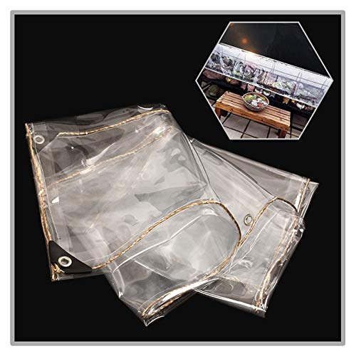 GAOYUY Lona Al Aire Libre, Paño De Sombra Paño Impermeable Protector Solar Impermeable 0,35 Mm De Espesor Lona Transparente para Aislamiento De Camiones (Color : Clear, Size : 6X9M)