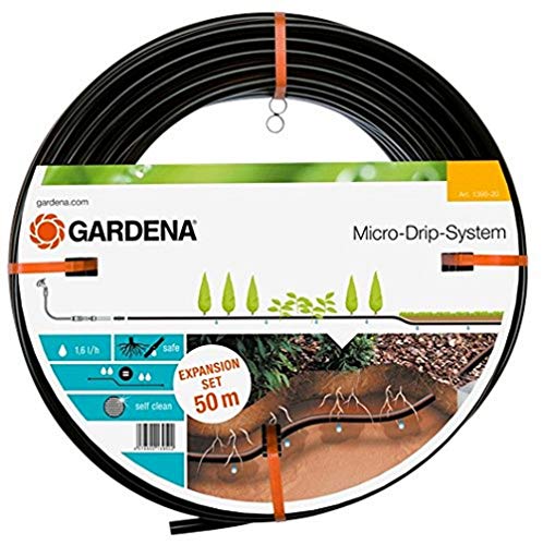 GARDENA 1395-20 - Tubo de goteo subterráneo Micro-Drip, 13.7 mm, prolongación de manguera para un riego homogéneo del césped ahorrando agua