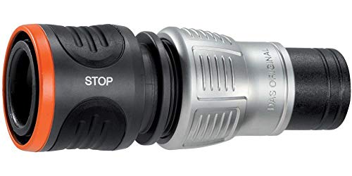 Gardena 18254-20 - Conector stop Premium, 19 mm (G 3/4"), aquastop, gran agarre de la manguera, resistente a las heladas, empaquetado