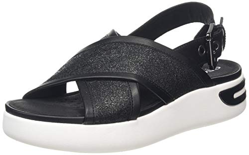 Geox D OTTAYA Sandal A, Sandalias de Talón Abierto Mujer, Negro (Black C9999), 40 EU