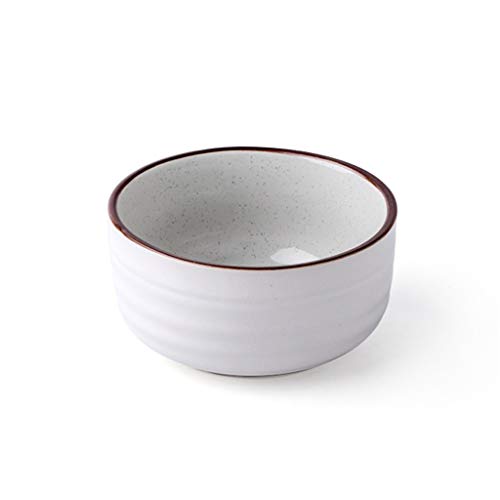 GZLL 4,5 Pulgadas de Porcelana Tazón de cerámica, Cerámica Loza Soup Bowl Anti Slip y apilable Vajilla Vajilla (Color : Blanco)