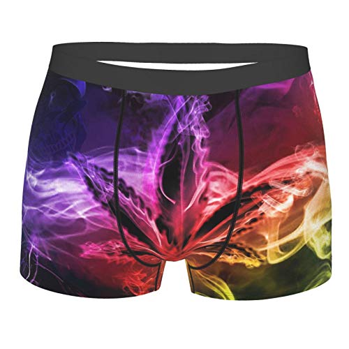 HARLEY BURTON Calzoncillos tipo bóxer para hombre Trippy Marihuana Split Smoke colorido calzoncillos