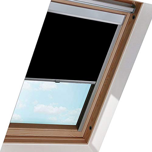 Hengda Cortina de Oscurecimiento Ventanas de Tejado / S08 Negro 97.3x116cm/ para Velux Ventanas/Protección Solar y Visual