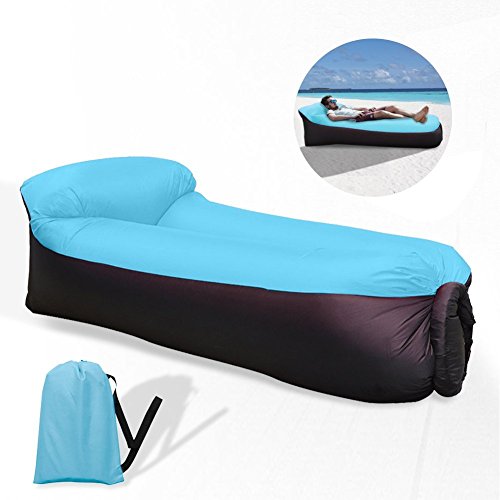 hinchable sofá sofá, impermeable – Tumbona Inflable Air sofá hinchable portátil Outdoor sofá para interior, ocio, Viajes y piscina