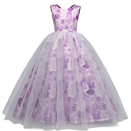 HO-TBO Vestido de Las Muchachas, Modelo de Vestidos de Novia Rose niñas Vestidos de los niños de la Princesa Boda del Partido for los Vestidos Cambia a tu Chica por una Princesa Noble