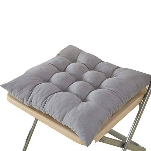 HotYou Cojines de Asiento, Cojines de Silla Cómodos para Interiores y Exteriores - Decoración de Muebles de jardín de Cojines de Silla,Gris Plateado,40 * 40CM