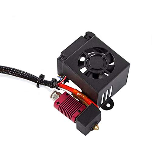 Huachaoxiang Accesorios De La Impresora 3D, Extrusora Kit Hotend Boquillas De Montaje Completamente Cubierta De Ventilador Completamente Extrusora 3D Impresora Accesorios Fan,Negro