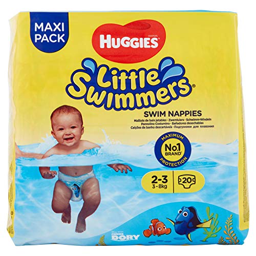 Huggies Little Swimmers Pañal Bañador Desechable Talla 2-3 (3-8 Kg) - 20 unidades