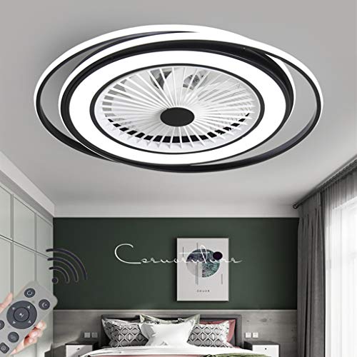 HYKISS LED Lámpara De Ventilador Moderno Dormitorio Regulable Luz De Techo LED con Ventilador Invisible Restaurante Araña De Ventilador Sala Comedor Oficina Fan Iluminación Ø60CM