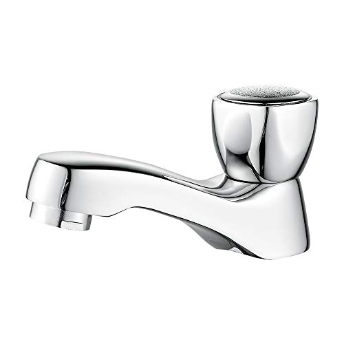 Ibergrif M18054 Ballet, Griferia de Lavabo de Solo Agua Frío, Grifo Giratorio, Cromo, Plata