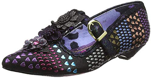 Irregular Choice Love Scale, Zapatos con Tacon y Tira Vertical para Mujer, Black C, 5 EU