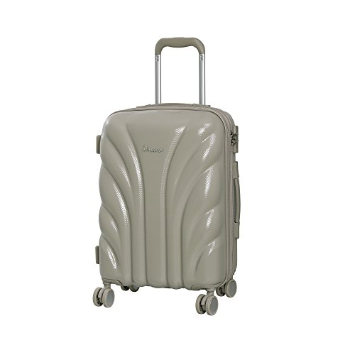 it luggage Cascade 8 Wheel Hard Shell Single Expander Suitcase Cabin with TSA Lock Maleta, 54 cm, 50 Liters, Gris (Cobblestone)