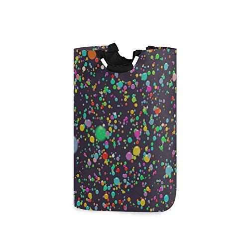 JULOE Plegable Cestas de Ropa Bolas Coloridas del universoCesto para la Colada Impermeable Bolsa Bin Cesto Juguete Organizador 50L