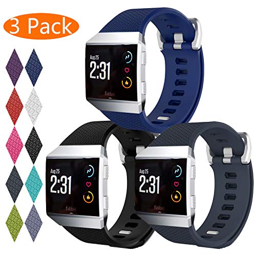 KingAcc Correa para Fitbit Ionic, Silicona Suave Pulsera de Respueto con Hebilla de Metal Compatible con Fitbit Fitbit Ionic smartwatch