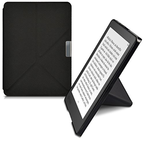 kwmobile Funda Compatible con Kobo Aura Edition 2 -Estilo Origami -en Negro