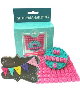 La Botica del Pastelero Sellos para Galletas, Fondant, Ceramica, Arcilla –decoración - Personalizable Set con Letras números y símbolos Independientes – CREA Mensaje Personalizado, Estampar