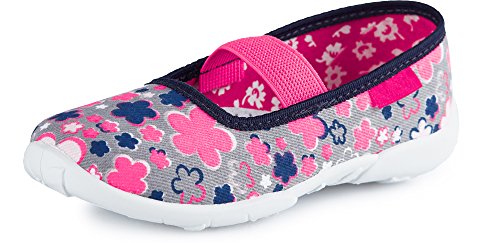 Ladeheid Zapatillas Pantuflas Niños Niñas LARB010 (Gris Flores, 30 EU)