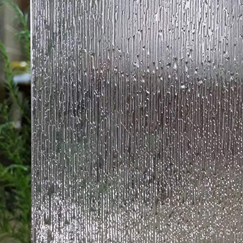 LMKJ Película de Papel de Aluminio para Ventana Película de Vidrio Esmerilado Adhesivo estático de Lluvia Etiqueta de privacidad Vinilo Decorativo Película autoadhesiva para Muebles B24 50x100cm