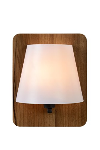 Lucide Idaho – Lámpara de pared de madera, E14, 15 W, Wood, 12.5 x 12.5 x 25 cm